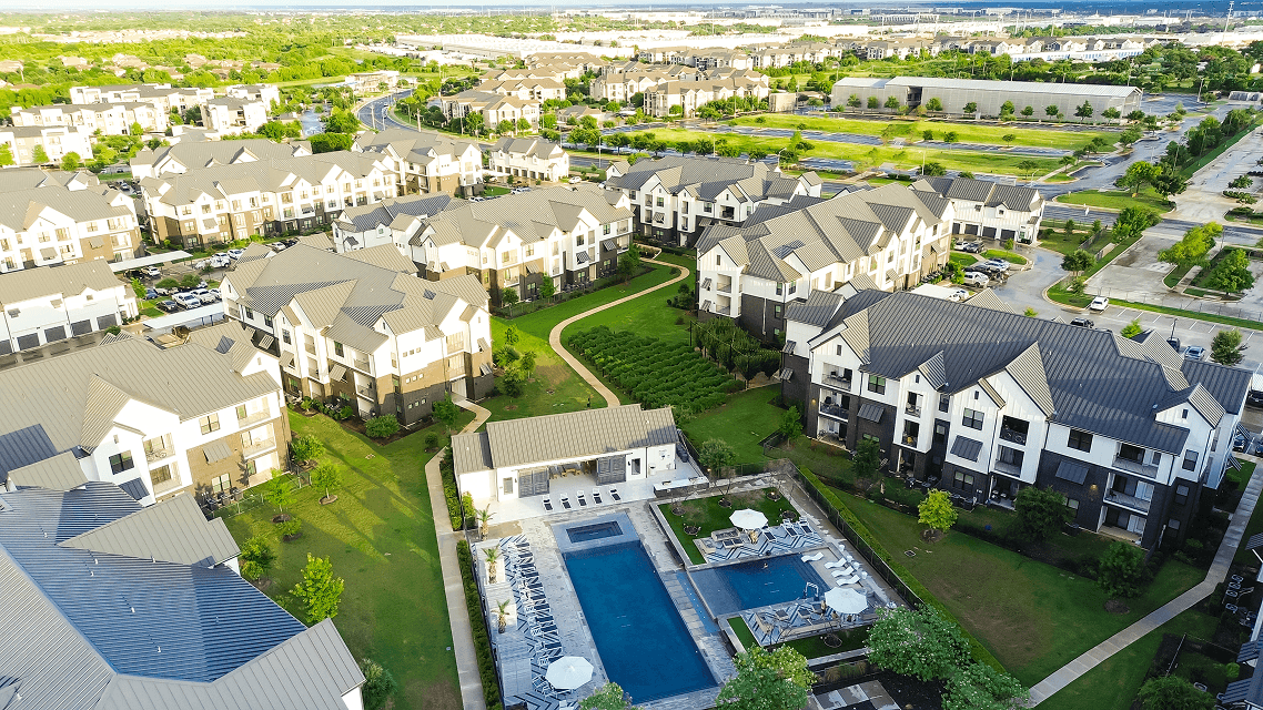 multifamily property aerial view