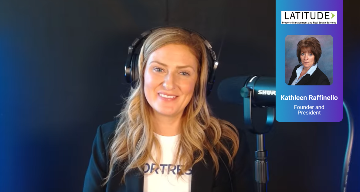 Kathleen Raffinello Thumbnail, with Latitude logo a picture of Kathleen Raffinello and Kerri Davis, CEO of Fortress OS